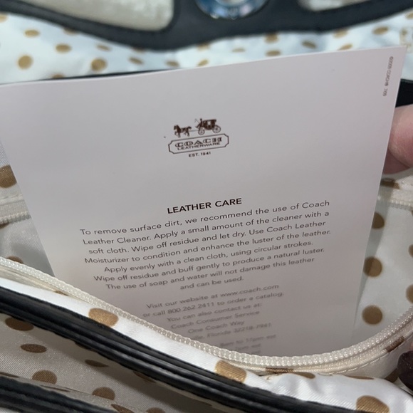 NWT Coach Black Leather Bag. - Picture 13 of 14